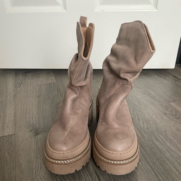 free people Mel Slouch Boot in Hazelnut Leather size 8.5 - Picture 5 of 7